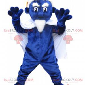 Mascotte diavoletto blu con pizzetto bianco - Redbrokoly.com