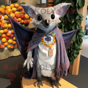 Silver Fruit Bat maskot...