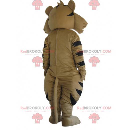 Beige tigermaskot med ett vackert leende - Redbrokoly.com