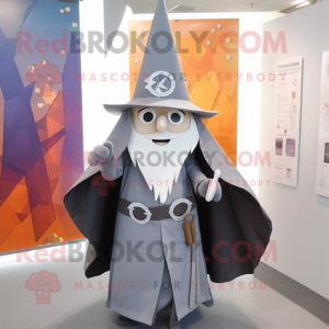 Gray Wizard maskot kostume...