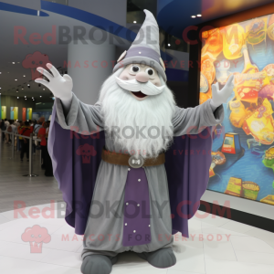 Gray Wizard maskot kostume...