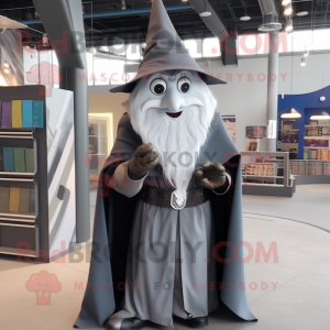 Gray Wizard maskot kostume...