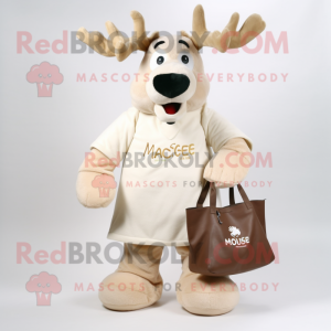 Cream Moose maskot kostume...