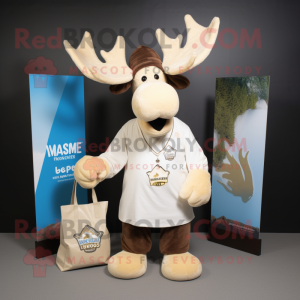 Cream Moose maskot...