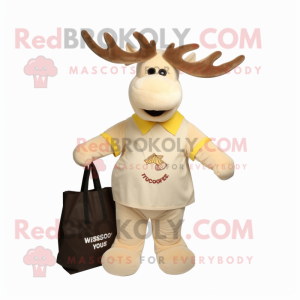 Cream Moose maskot...