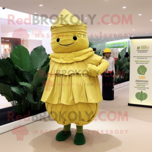 Gold Cabbage Leaf maskot...