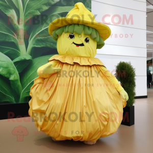 Gold Cabbage Leaf maskot...