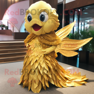 Gouden Betta Fish mascotte...