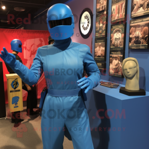 Blue Gi Joe maskot kostym...