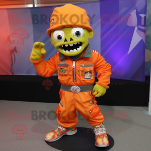 Orange Zombie mascotte...