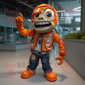 Orange Zombie mascotte...