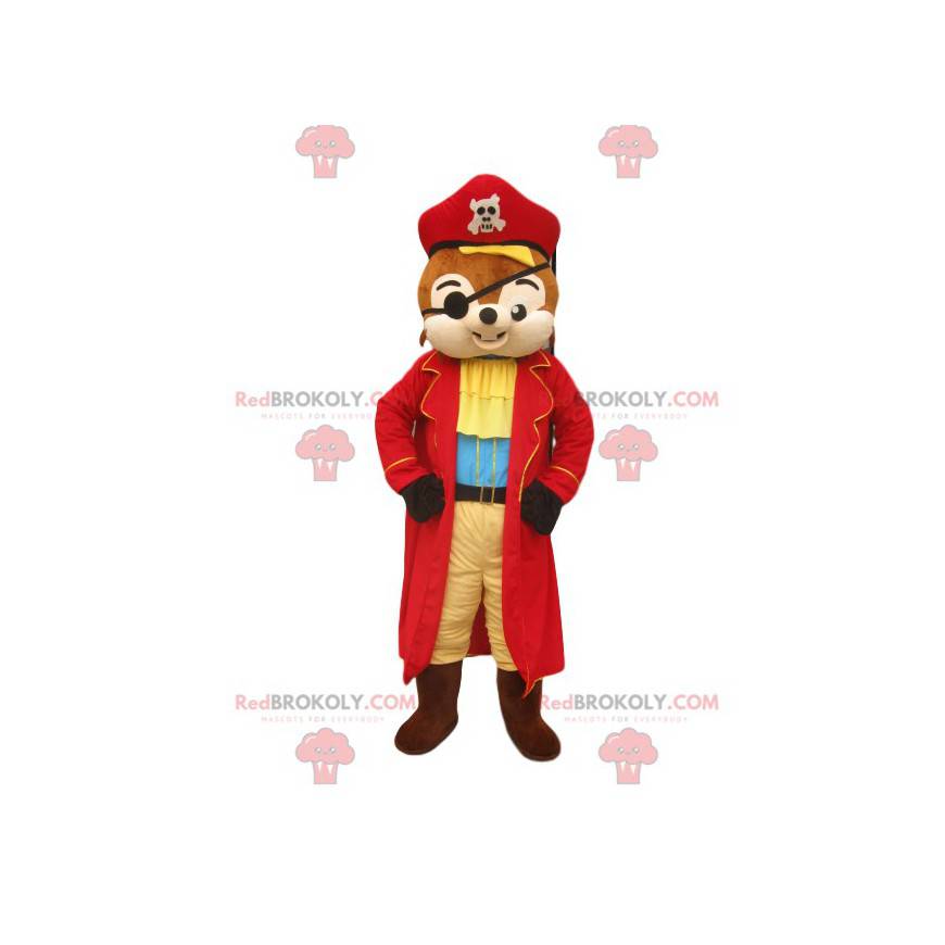 Squirrel mascot with a superb pirate outfit - Redbrokoly.com