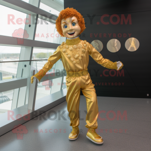 Guld irsk danser maskot...