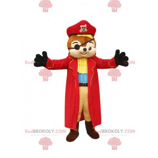 Esquilo mascote com uma roupa de pirata soberba - Redbrokoly.com