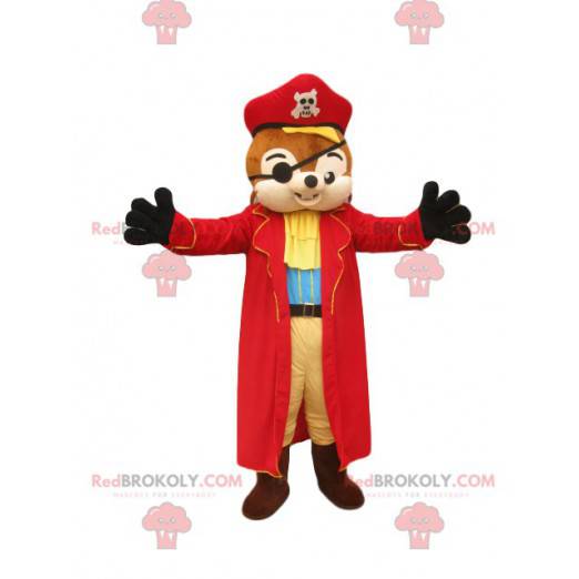 Squirrel mascot with a superb pirate outfit - Redbrokoly.com