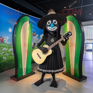 Sort Celtic Harpe maskot...