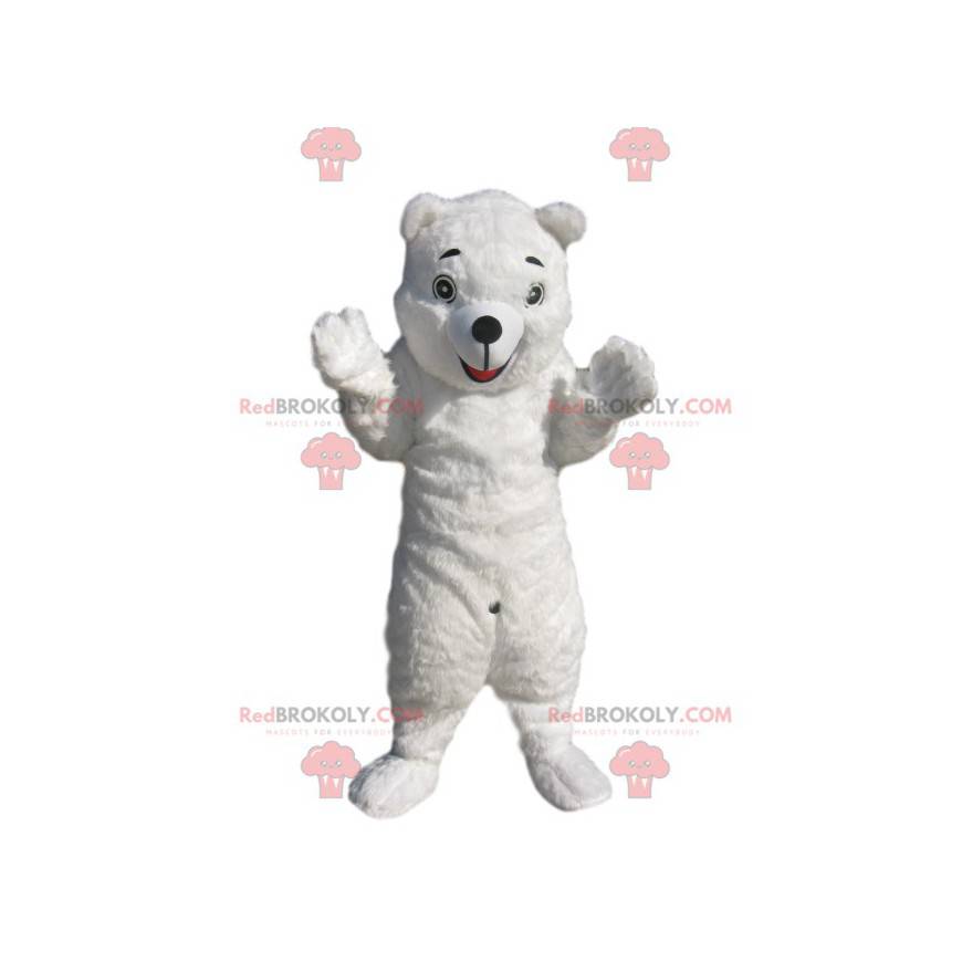 Mascotte d'ours blanc.Costume d'ours blanc - Redbrokoly.com