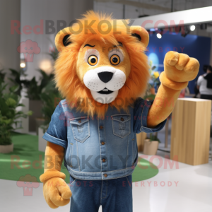 Rust Lion maskot kostym...