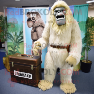 Cream Sasquatch maskot...