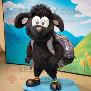 Black Merino Sheep mascotte...