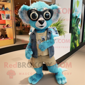 Postava maskota Teal Lemur...