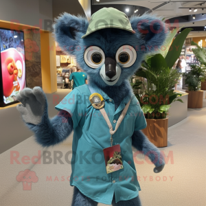 Postava maskota Teal Lemur...