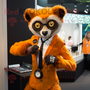 Orange Lemur mascotte...