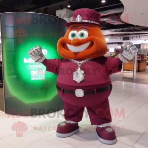 Maroon Leprechaun maskot...