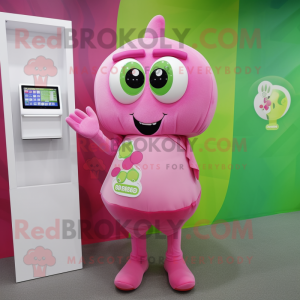 Oliven Pink maskot kostume...