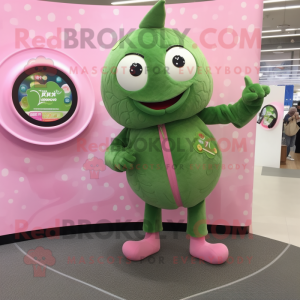 Oliven Pink maskot kostume...
