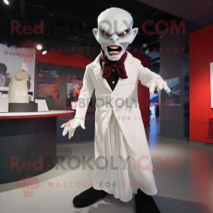 Hvid Vampyr maskot kostume...