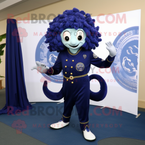 Navy Medusa maskot kostume...