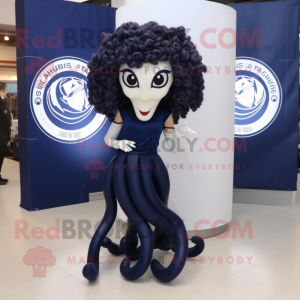 Navy Medusa maskot kostume...