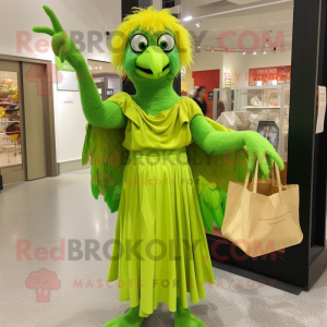 Lime Green Harpy maskot...