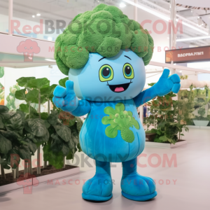 Sky Blue Broccoli mascotte...