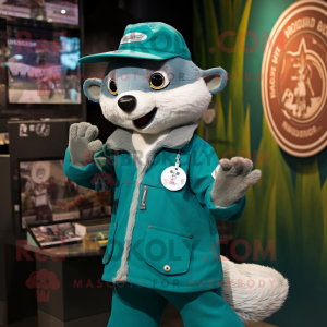 Teal Badger mascotte...