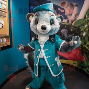 Teal Badger mascotte...