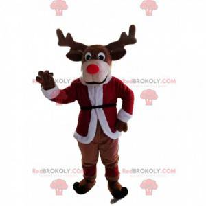 Reindeer mascot with a beautiful red nose - Redbrokoly.com