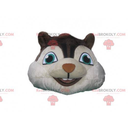 Eichhörnchen-Maskottchen mit einem blauen T-Shirt -