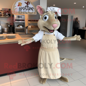 Beige Ratatouille maskot...