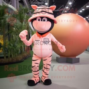 Peach Zebra mascotte...