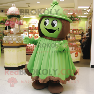 Grønn sjokolade maskot...