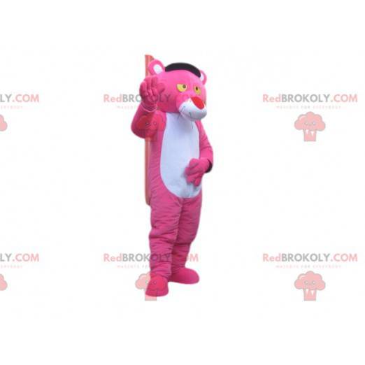 Mascot of the Pink Panther med en stor rød nese - Redbrokoly.com