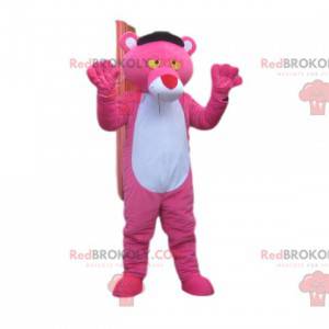 Maskottchen des Pink Panther mit einer großen roten Nase -