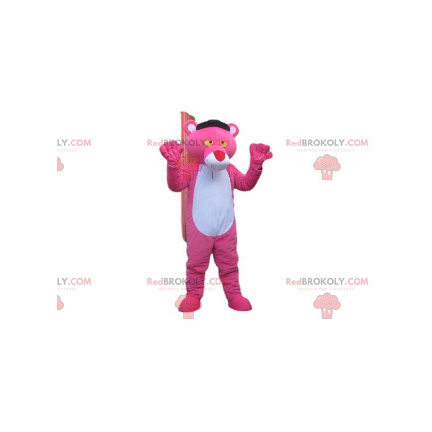 Mascot of the Pink Panther med en stor rød næse - Redbrokoly.com