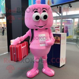 Pink Candy maskot drakt...