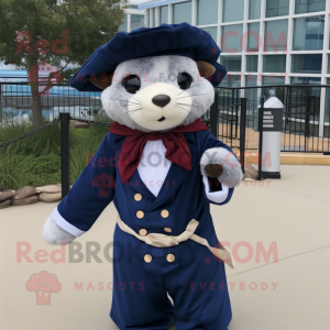 Navy Ferret maskot kostume...