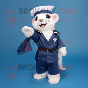 Navy Ferret maskot kostume...