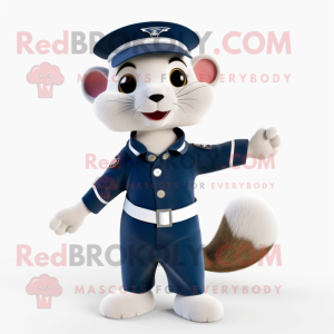 Navy Ferret maskot kostume...