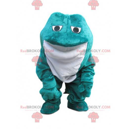 Blauw en wit fluwelen kikker mascotte - Redbrokoly.com